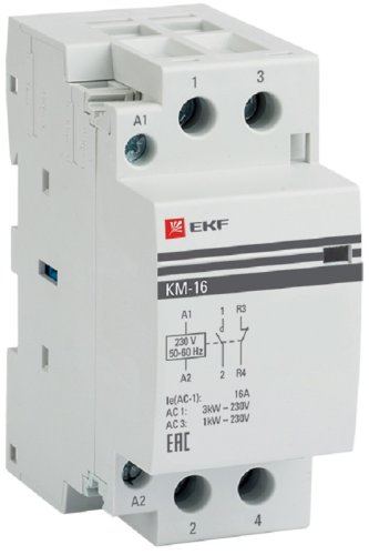 Контактор модульный EKF PROxima КМ 2п 1НО+1НЗ 16А 230В АС картинка